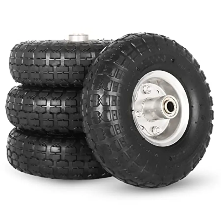 

Пневматическая шина 4.10/3.50-4 дюйма с колесом 10 дюймов, со смещенной ступицей 2 1/4 дюйма, отверстием под ось 5/8 дюйма, герметичными подшипниками для ручных тележек и транспортных средств