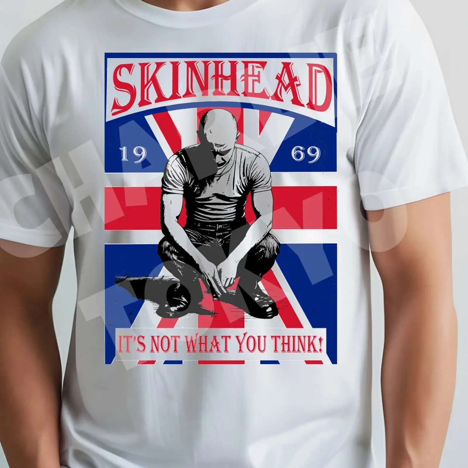 Camiseta Skinhead para hombre con licencia Ska Reggae Britain Culture 1969 D3 vintage Washed Soft ropa de diseñador