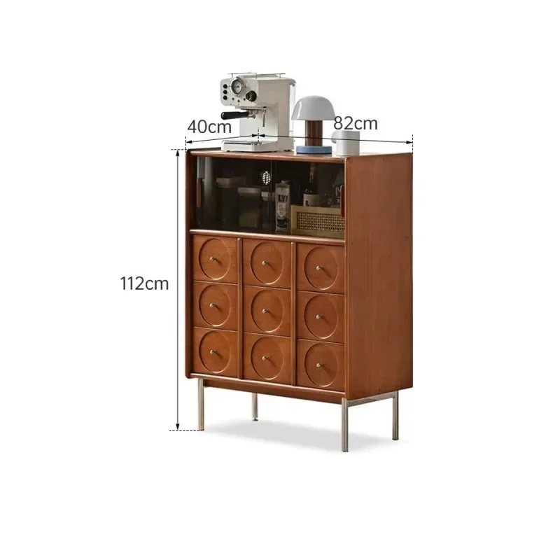 

North solid wood medieval meal integrated tea retro locker, storage living room against the wall Nordic