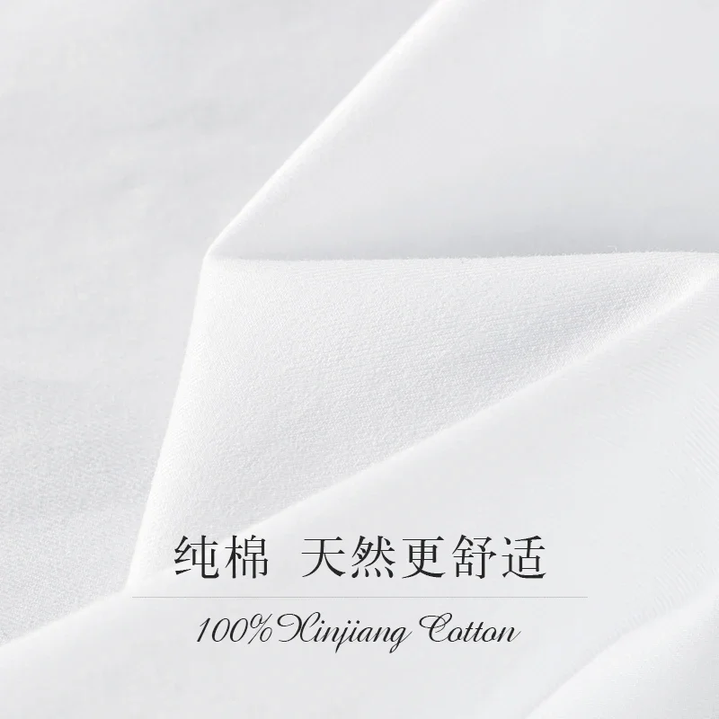 2025 Mens White Cotton Slim Fit Dress Shirt Non Iron Ribbon Trim Long Sleeve Business Casual Shirts With Anti Wrinkle Technology