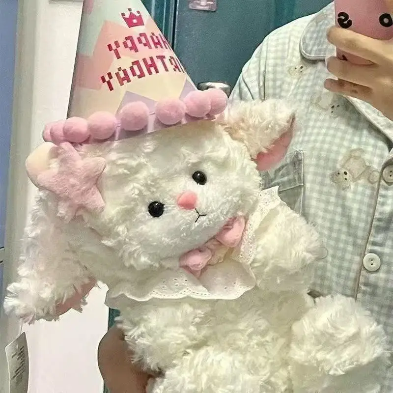 

Лидер продаж Kawaii Lamb, плюшевая игрушка, кукла принцессы, овца, милая шляпа на день рождения, очки, кукла ягненка, милые подарки на день Святого Валентина для девочек на день рождения
