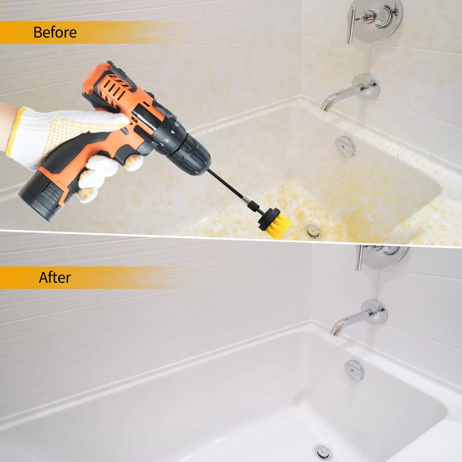 4pcs Drill Brush Attachment Set Drill Scrub Brush for Cleaning Shower Tub Bathroom car (4pcs) image 6