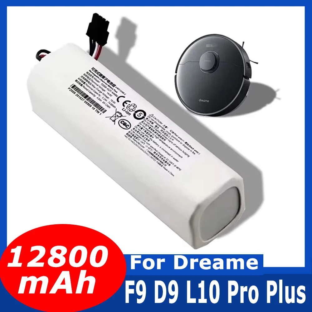 14.4V 12800mAh P2008-4S2P-MMBK Replacement Battery For Dreame F9 D9 L10 Pro Plus RLS3 RLS5 RLS5L RLS5D Accessories Parts