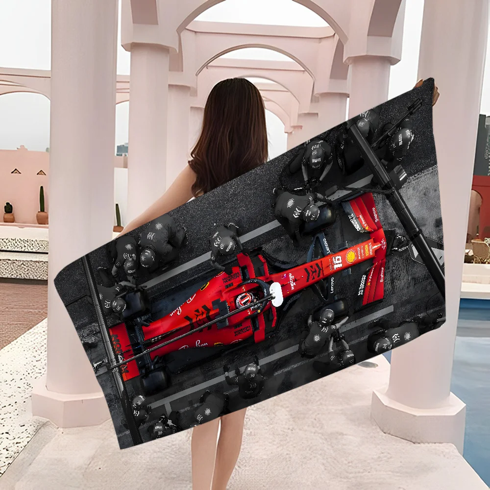 Racing Car F1 Towel Microfiber Beach Towel Absorbent Quick dry Soft Yoga Swimming Resort Mountain Climbing Towel