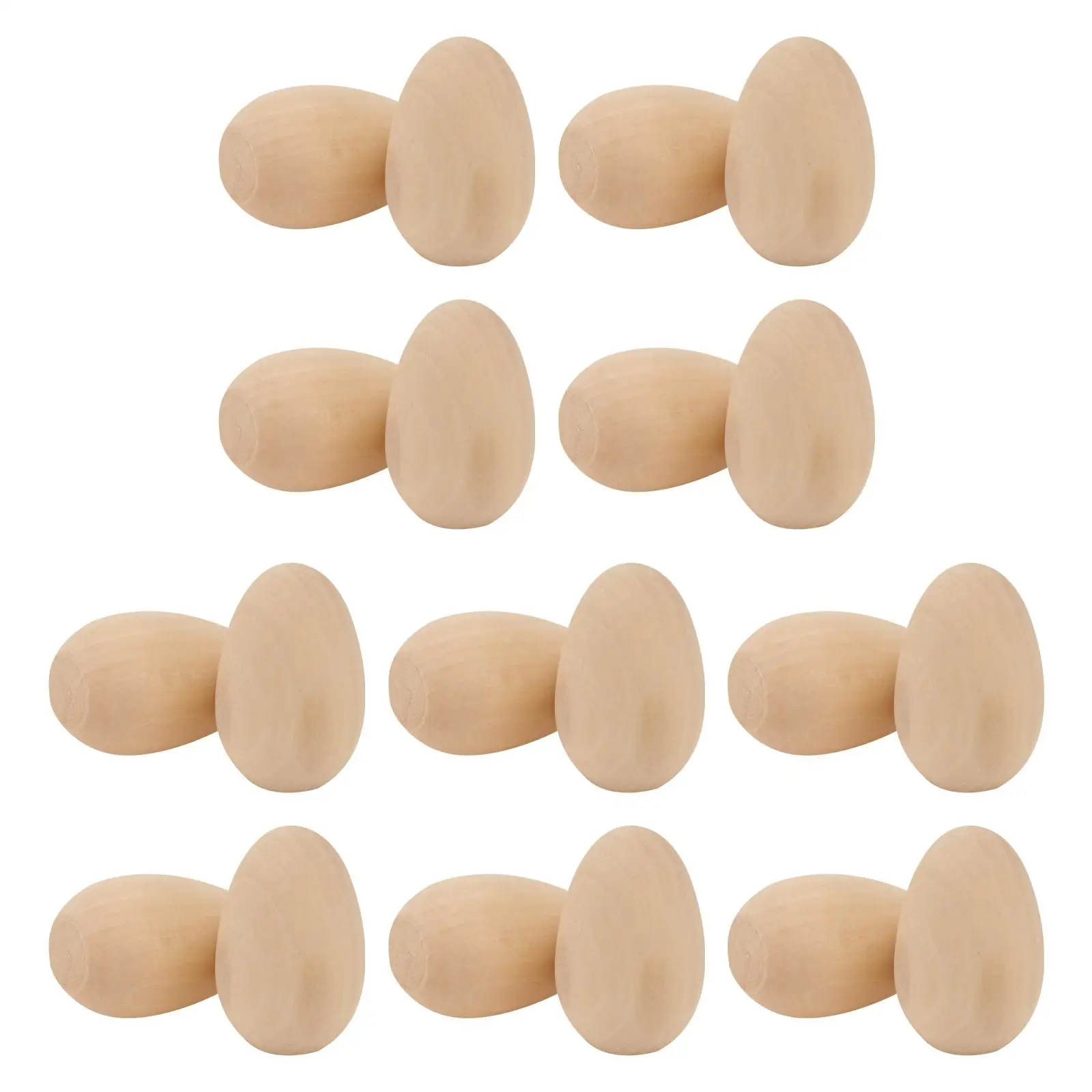 

20 Pcs DIY Wooden Easter Eggs Kids Friendly Lightweight Durable Smooth Surface Creative Toys Unfinished Mini naments For Boys