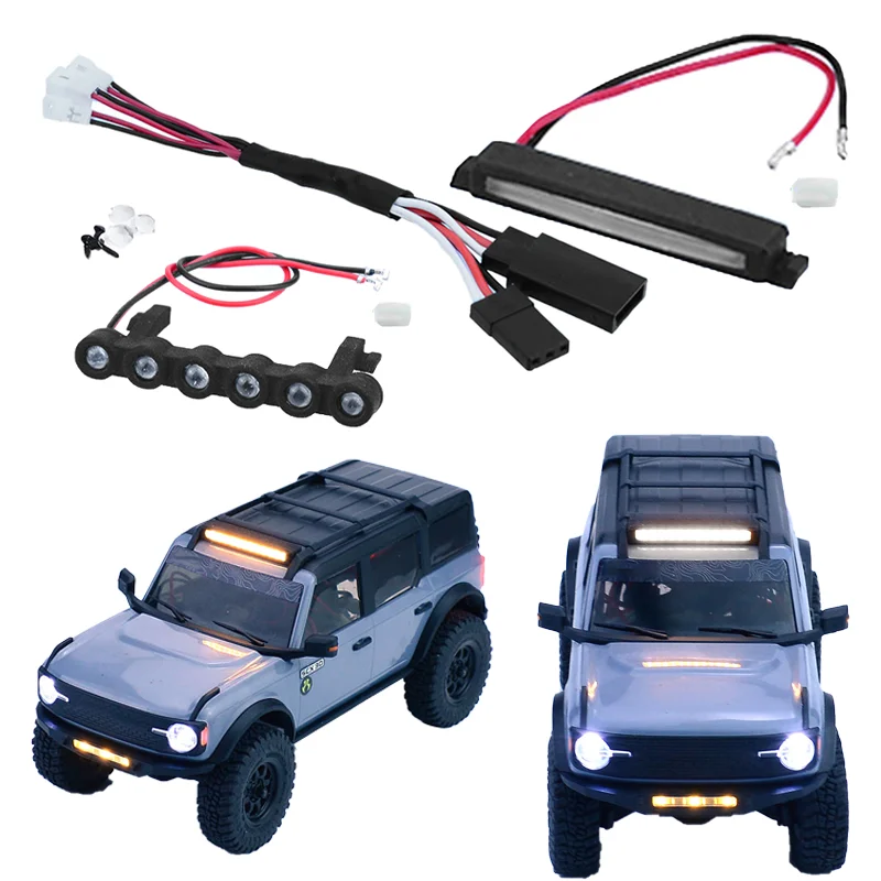 SCX30 LED Roof Yellow/white Spotlights for 1/30 RC Crawler Car SCX30 Bronco Accessories