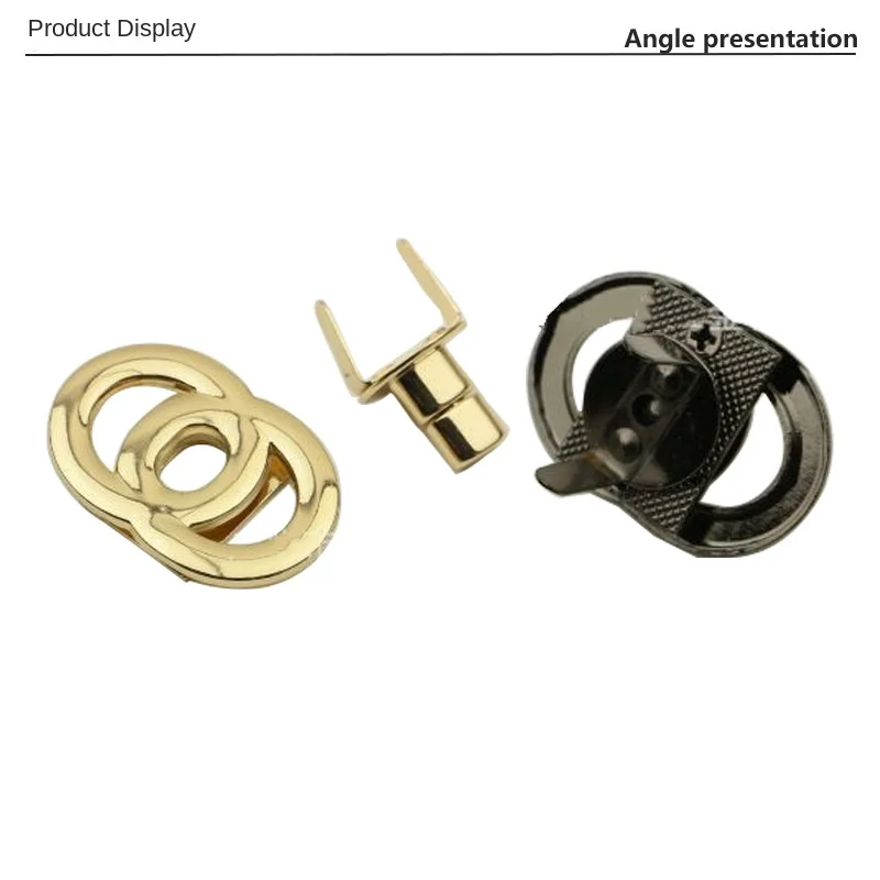 40X26Mm Zinklegering Leer Ambachtelijke Diy Gesp Draai Twist Lock Voor Handtas