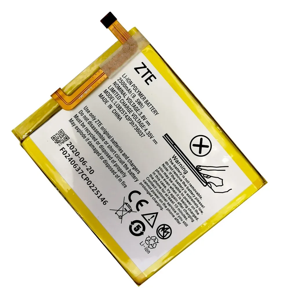 100% neues original 3,8 v 2500mah li3825t43p3h736037 für zte bv0720/zte klinge a2/zte klinge v7 lite dual sim batterie werkzeug