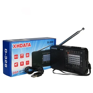 راديو محمول XHDATA-D-328 ، AM ، FM ، SW ، DSP تقنية ، مشغل MP3 ، فتحة بطاقة TF ، USB ، جهاز استقبال FM صغير مع بلوتوث ، 12 نطاق الأكثر مبيعا 8 راديو AM FM صغير محمول مع بلوتوث - No5