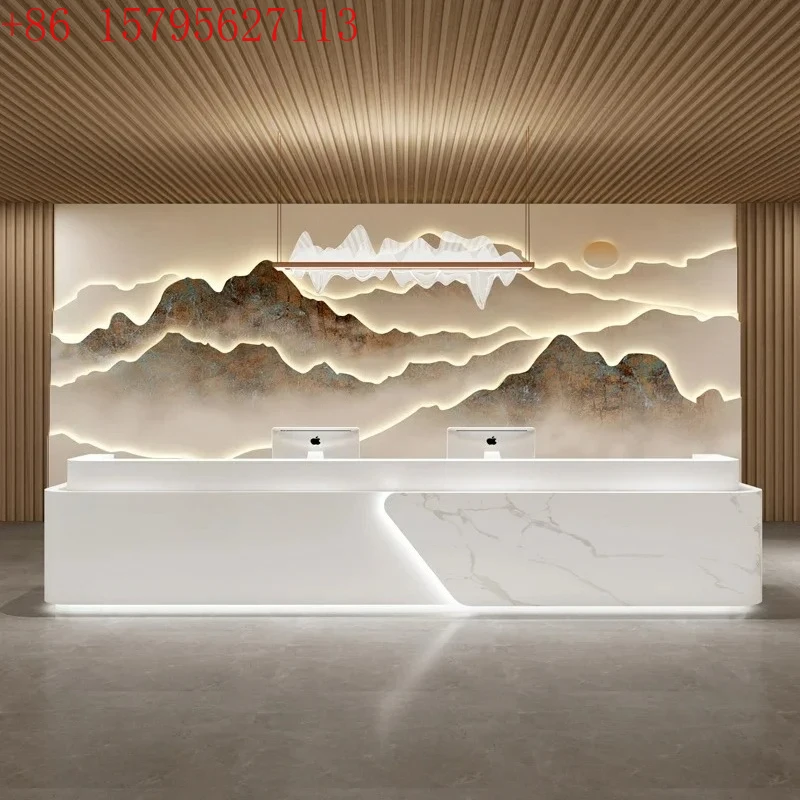 

Стол регистрации компании 02, простой современный отель, проживание в семье, тренажерный зал, учебное заведение, бар, касса для салона красоты