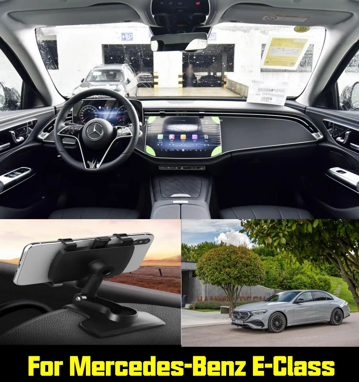

Car mobile phone navigation stand for For Mercedes-Benz E-Class can be installed on the rearview mirror, dashboard and sun visor