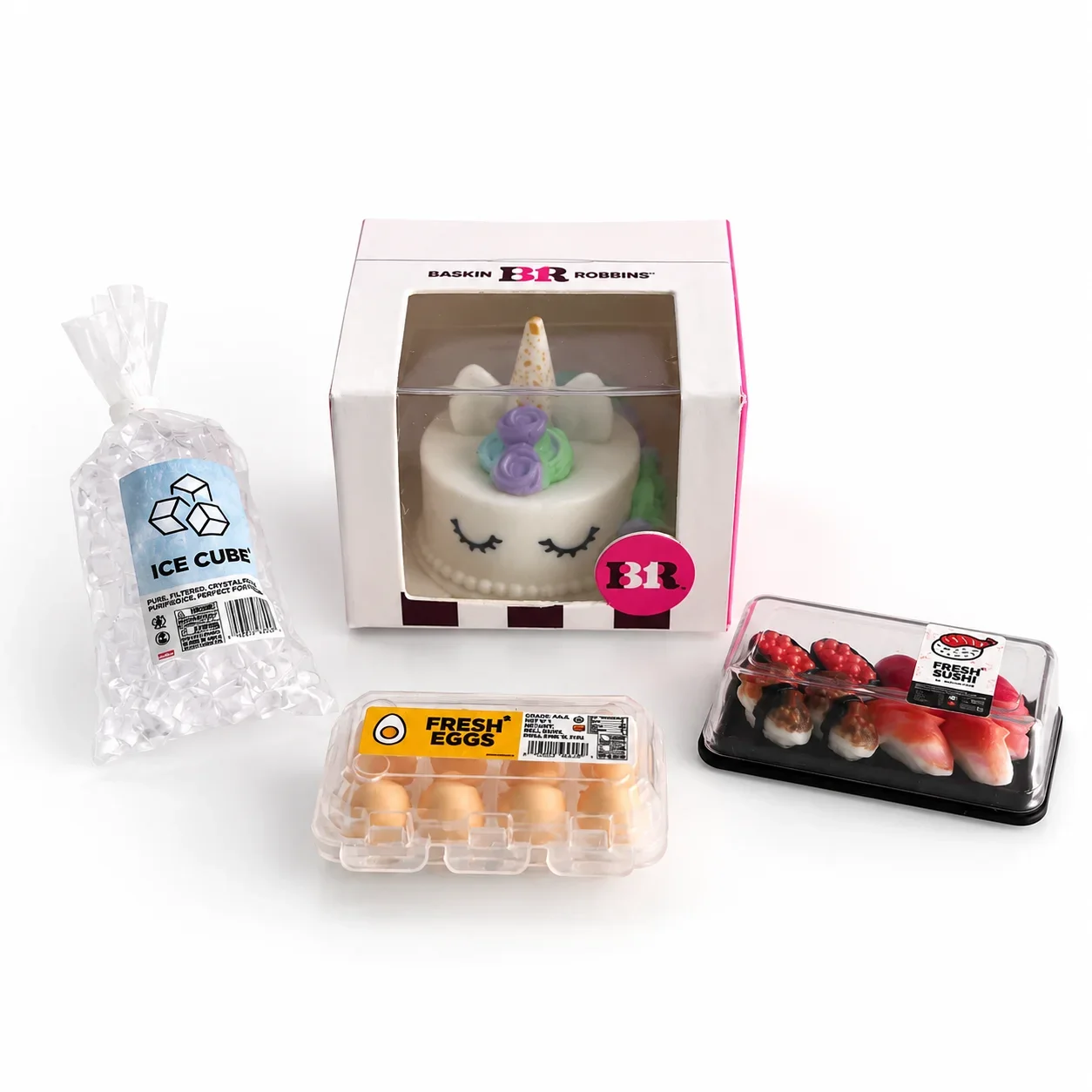 Miniatur-Sushi-Kuchen zum Ausfüllen des Kühlschranks, Mini-Küchenspielzeug für Miniaturräume – Detail 1
