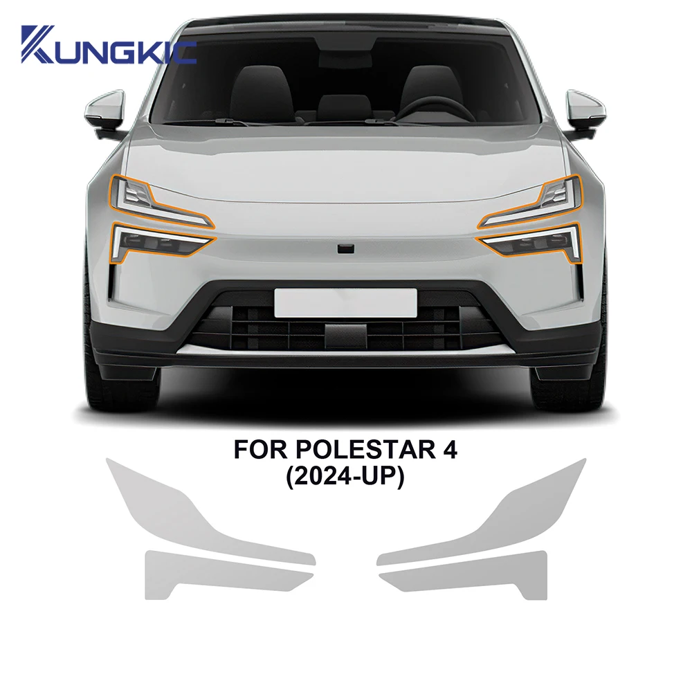 For Polestar 4 2024 2025 Headlight A B Pillars Anti-Scratch Protective TPU Car Sticker Paint Protection Film PPF Transparent