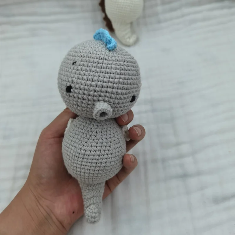 1 Stuk Baby Verpleging Schattige Cartoon Gehaakt Zee Paard Hanger Rammelaar Voor Baby Mobiele Kinderwagen Wieg Ring Accessoires Pasgeboren Grijpen Speelgoed