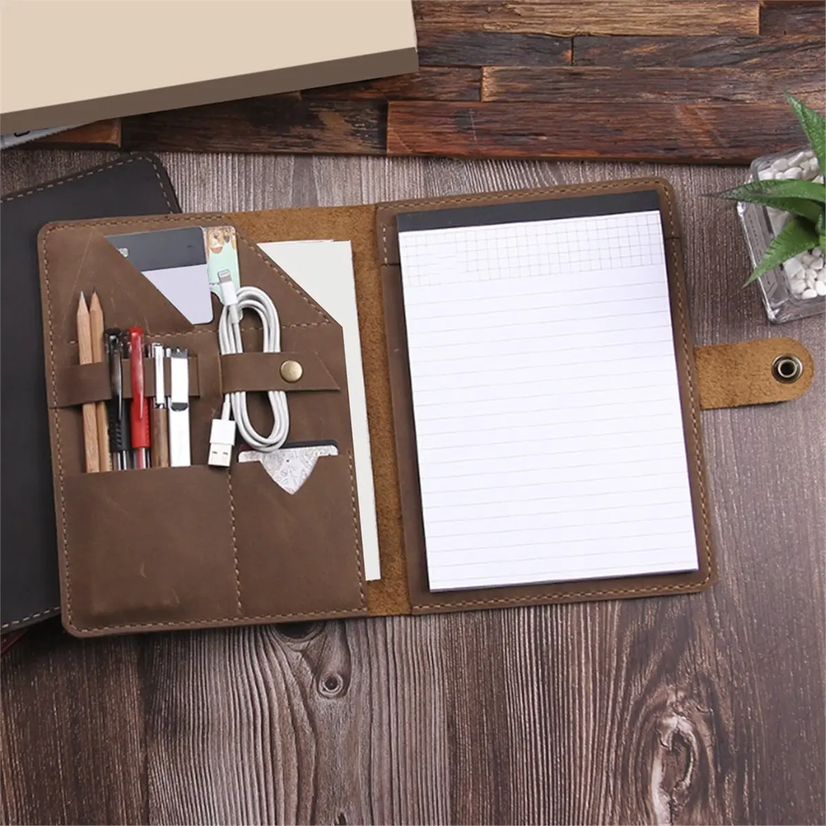 【AT48】 NEW Vintage Diaries A5 Size Journals Notebook Genuine Leather Personal Planner Note Book Sketchbook Cool