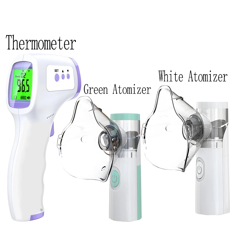 Medical Temperature Infrared Thermometer Forehead Digital Non-contact Thermomete or Handheld Mesh Nebulizer Humidifier Device