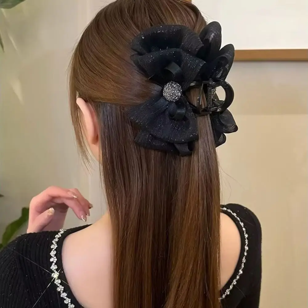 1 Paar neue Haarschmuck Bogen Haar Kralle Haars pange Kopf bedeckung Krabben Haars pangen elegante Mode Hai Clip Mädchen Frauen