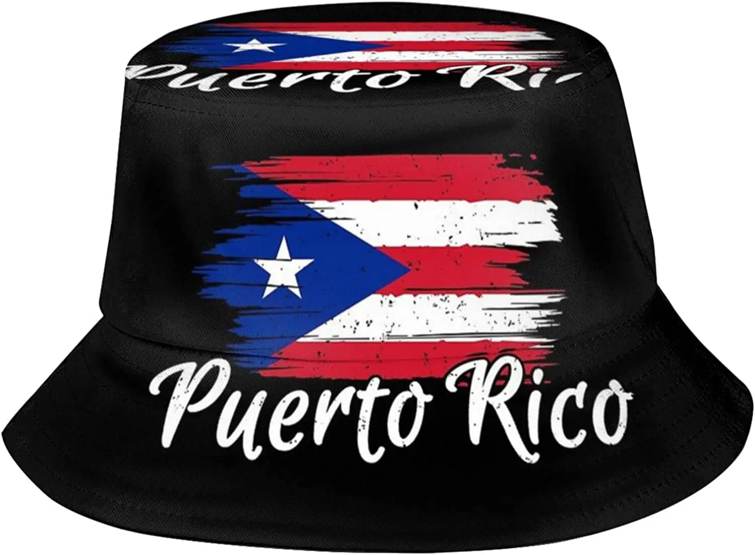 Cute Puerto Rico Flag Bucket Hats for Men Women Teens Packable Puerto Rico Sun Hats Fisherman Hat Cap