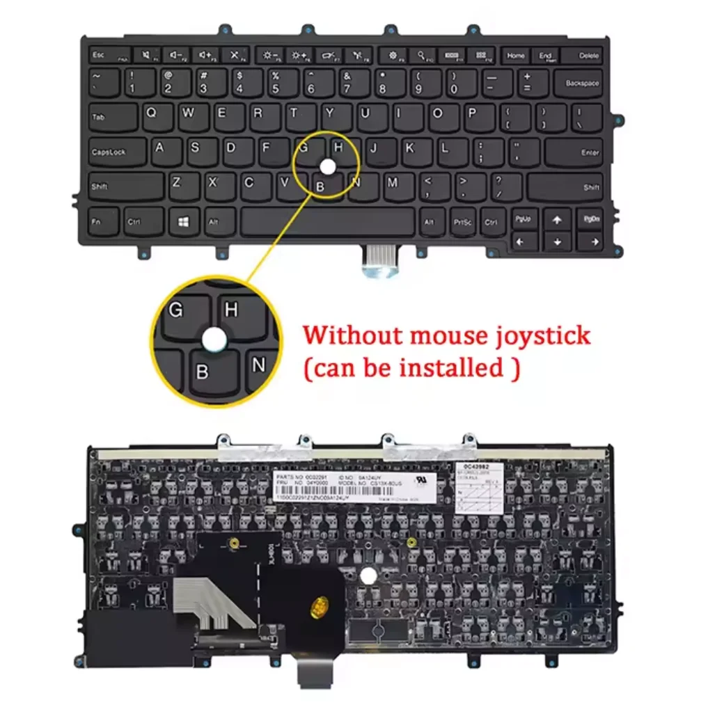 Teclado estadounidense para IBM ThinkPad X230S X240 X240S X250 X250S X260 X270 04X0213 04X0177 04Y0914