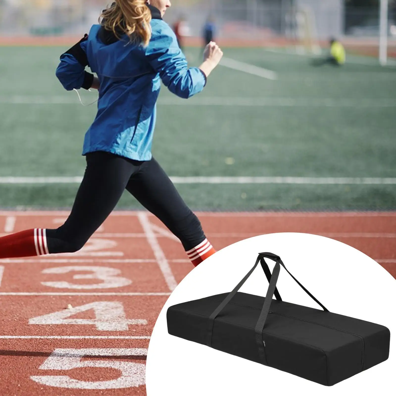 

Portable Duffle Tote Gym Bag Lightweight Waterproof Oxford Organizer for Training Fitness and Starting Blocks