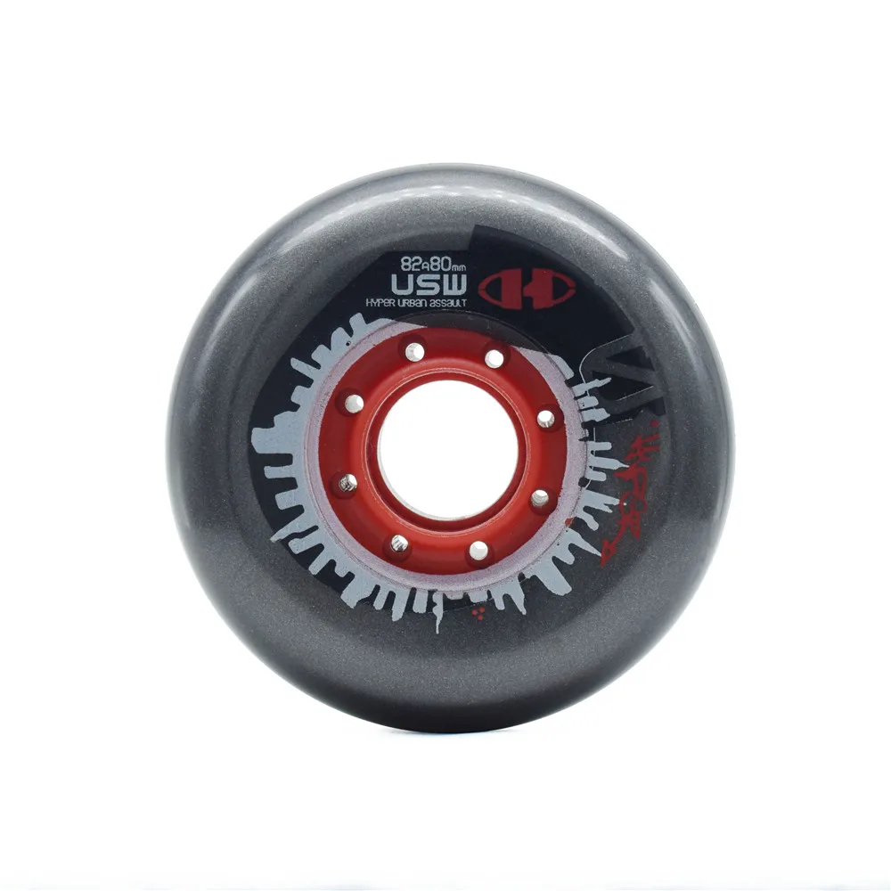 82A الأصلي فرط USW Slalom FSK عجلة التزلج على الجليد مع 80 مللي متر قطر 24 مللي متر سمك إطارات التزلج المضمنة 8 قطعة/الوحدة