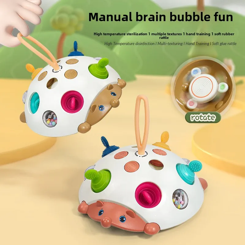 

Baby Hedgehog Bubble Music Finger Gripping Fine Motor Training, Hand Eye Coordination, Montessori Early Education Toys