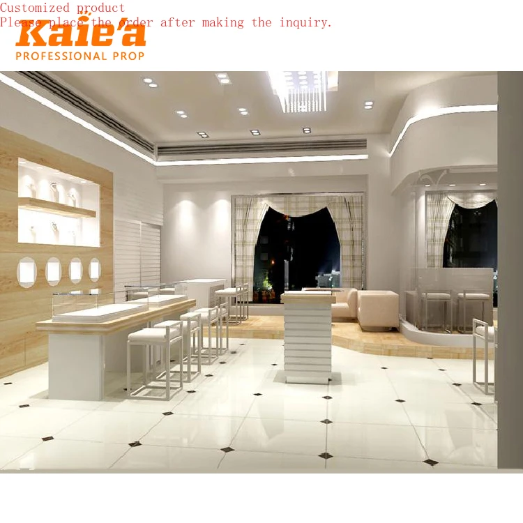 

Custom Jewelry Store Display Cabinet Metal Jewelry Display Showcase Glass Showcase for Shop