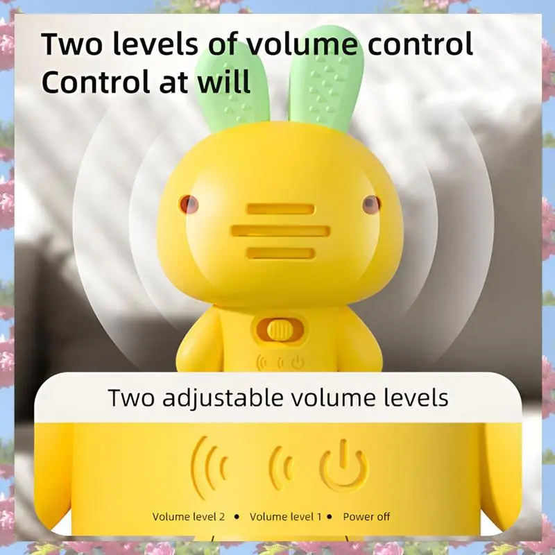 L81A 2025-Bunny Giocattolo con sonaglio per bambini con suono leggero Giocattolo interattivo per dentizione e sensoriale Ideale per cestino pasquale per bambino