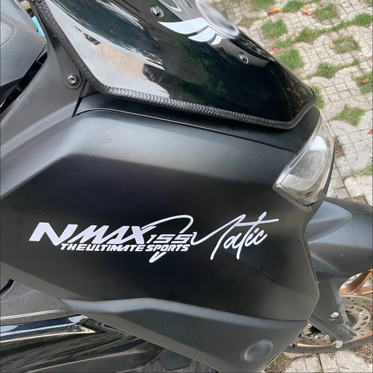 오토바이 액세서리 반사 비닐 오토바이 헤드 바디 윈드실드 데칼 장식 스쿠터 DIY NMAX155 Nmax 155용