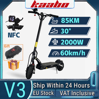 EU Stock Kaabo Mantis 10 V3 Version Electric Scooter 85km Range 60km/h Speed Upgrade NFC Display IPX5 WaterProof Kickscooter