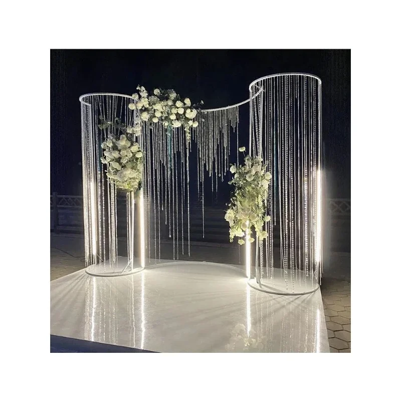 wavy background backdrop frame flower stand photo frame stage party event birthday decor planning bridal shower couple