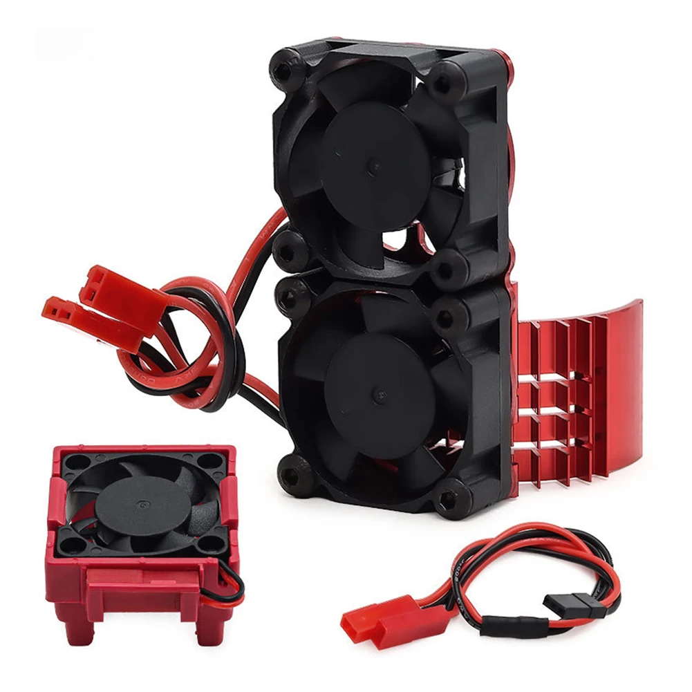RC VXL-3s ESC-koelventilatormotor Dubbele ventilatorset Compatibel Traxxas Slash 4x4 Stampede 4x4 Rustler 4x4 Hoss 4×4 Velineon koellichaam