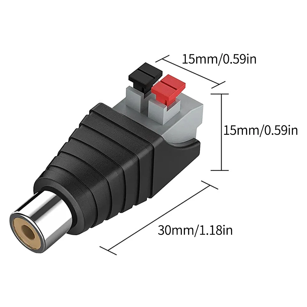 AV Plug RCA Lotus Head Press Terminal Monitoring Accessories RCA Welding-free Audio Connector Audio Male and Female