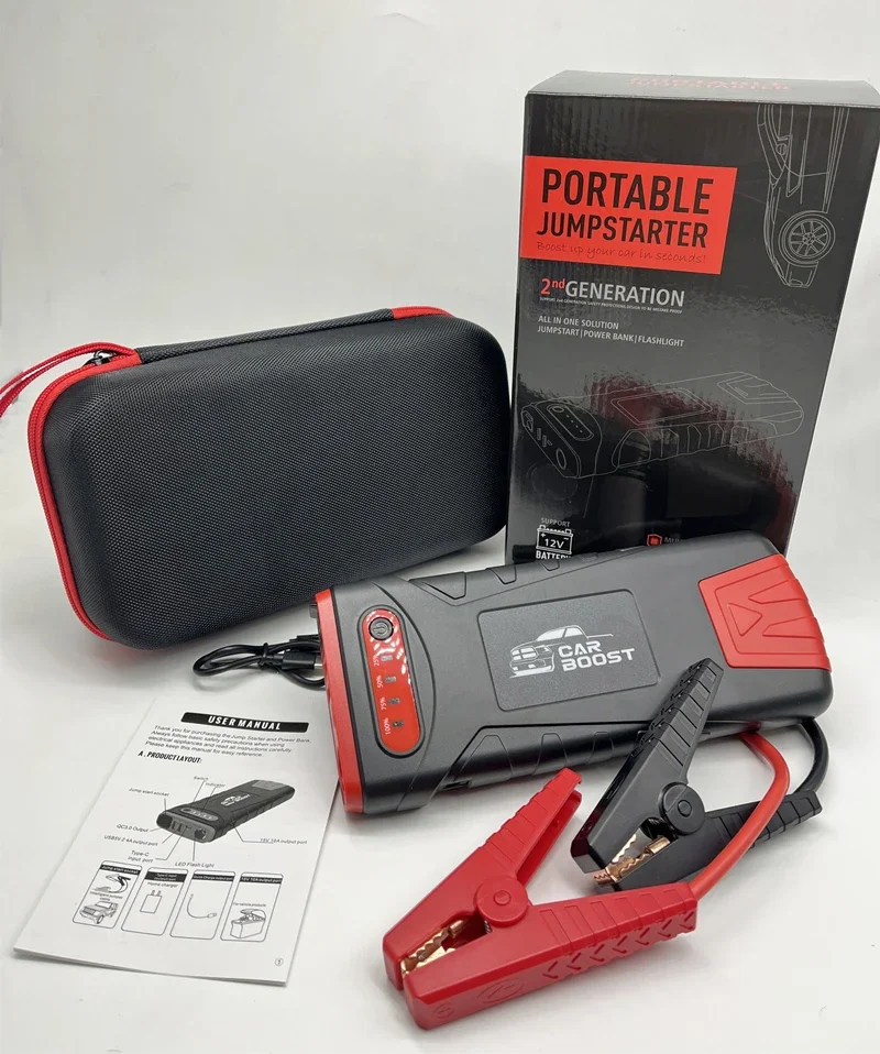 

l Gilgle 4000A Portable Car Jump Start 24000mAh Dual Usb Battery Jump Starter Car Jump Starter Power Bank