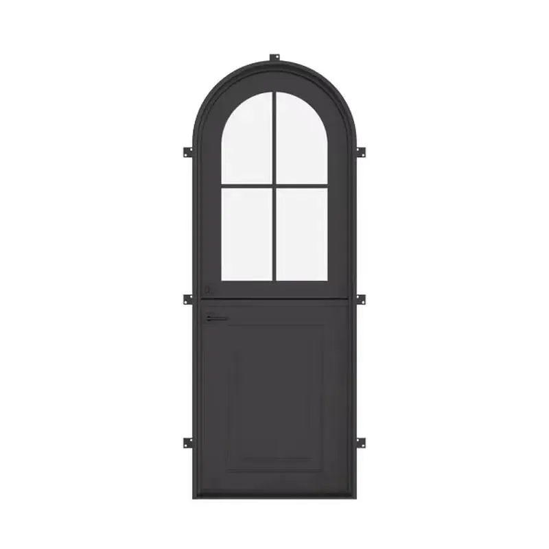 Modern Dutch Style Wrought Iron Waterproof Door for Villa Entrance Exterior Security Heavy Duty Rust Proof Garden Gate