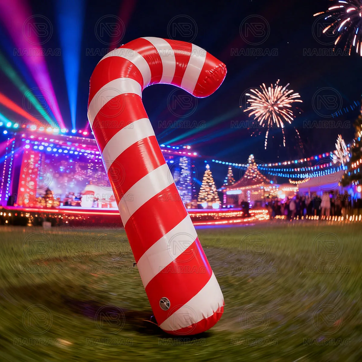 Nadmuchiwane laski cukrowe na Boże Narodzenie Nadmuchiwane cukierkowe patyczki na święta Bożego Narodzenia Dekoracje wewnętrzne i zewnętrzne na przyjęcie noworoczne