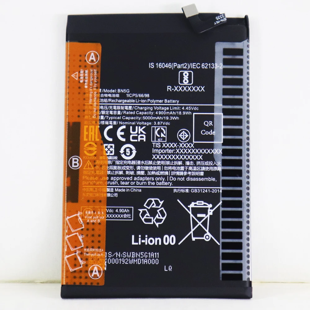 

Original Cell BN5G Battery For Xiaomi Redmi 10C/10A Mi Redrice 10C/10A 5000mAh Batteries Bateria+Tools