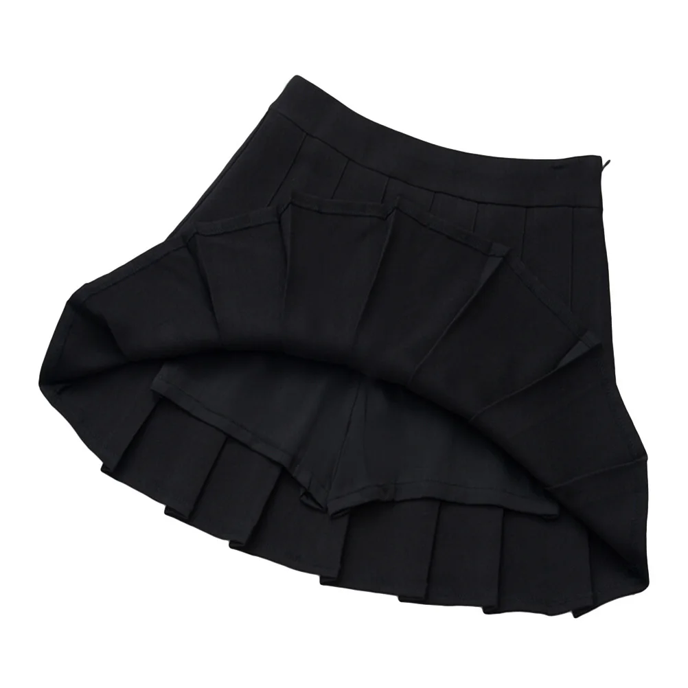 

Pleated High Waist Skirt Short Tennis Dress for Women Xxl Black Super Texture Lightweight Portable Travel Gift