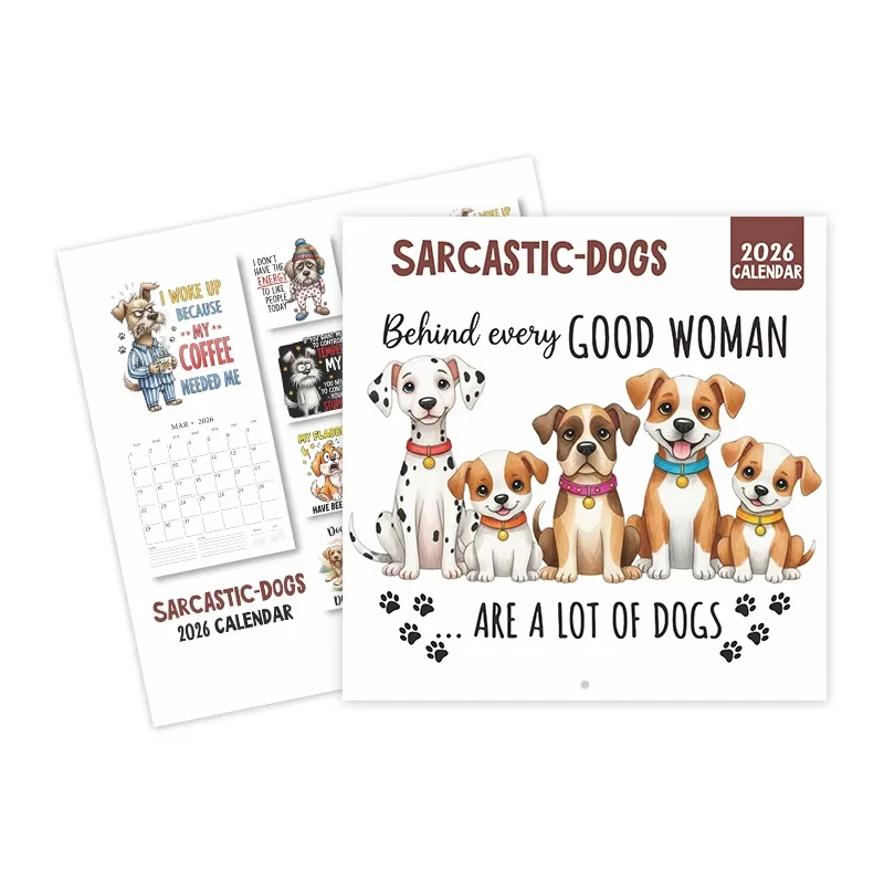 

2026 SarcasticDogs Calendar - Hilarious Grumpy Cat Photos with Sassy Quotes Perfect Gift for Dog Lovers & Office Planning Tool