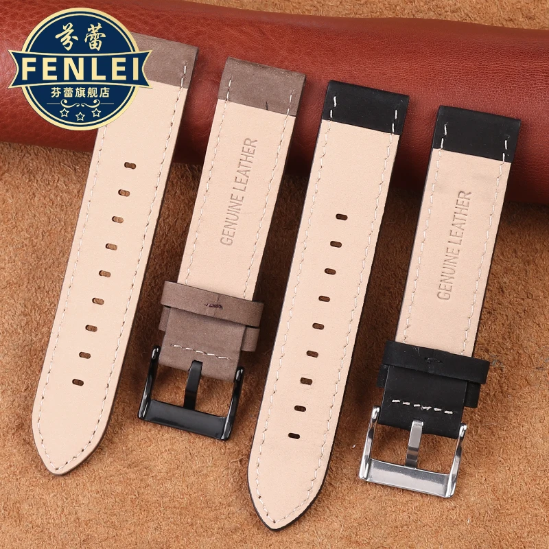 Pulseira de relógio de couro vintage para pulseira Timex masculina, pulseira de couro fosco, alta qualidade, 20mm, 22mm, T49905, T49963 Series