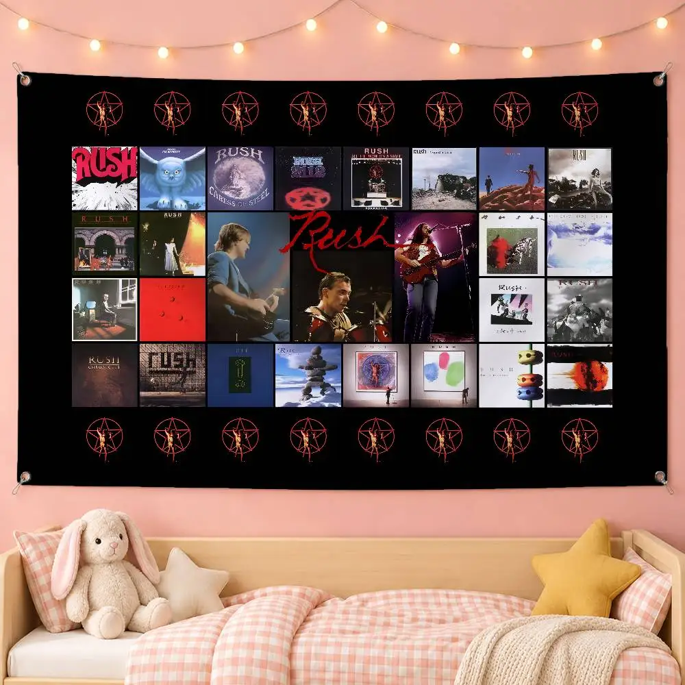 Classic Band Rush Flag Banner Tapestry For Party Outdoor Garden Yard Home Decor