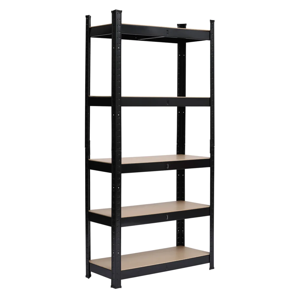 

45 x 90 x 180cm 5 Tiers Powder Coated Storage Rack Black