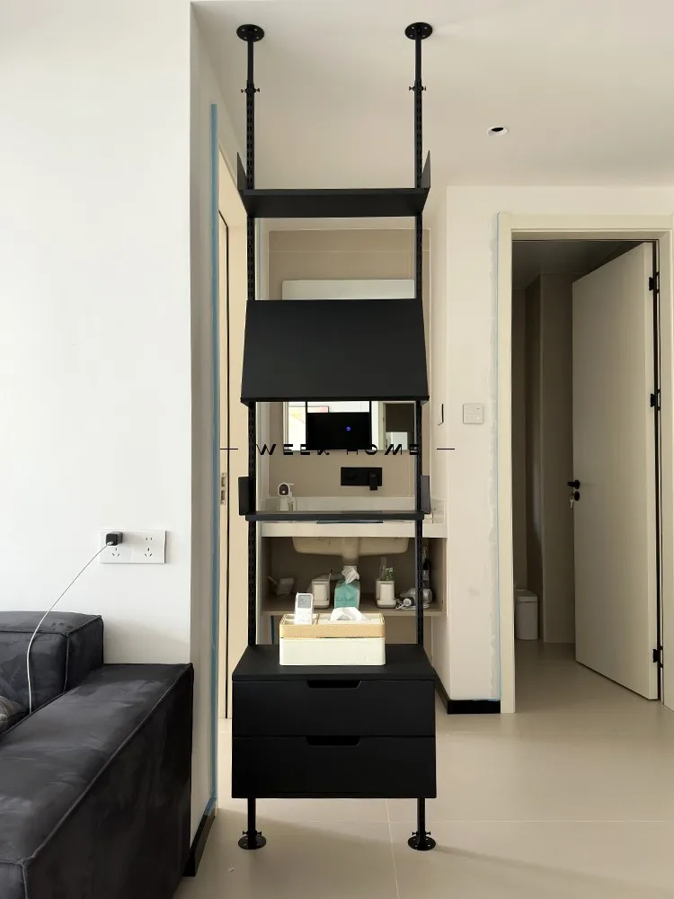 

Indomitable Shelf Living Room Entrance Screen Partition Wrought Iron Open Display Shelf Simple Multi-layer Bookshelf