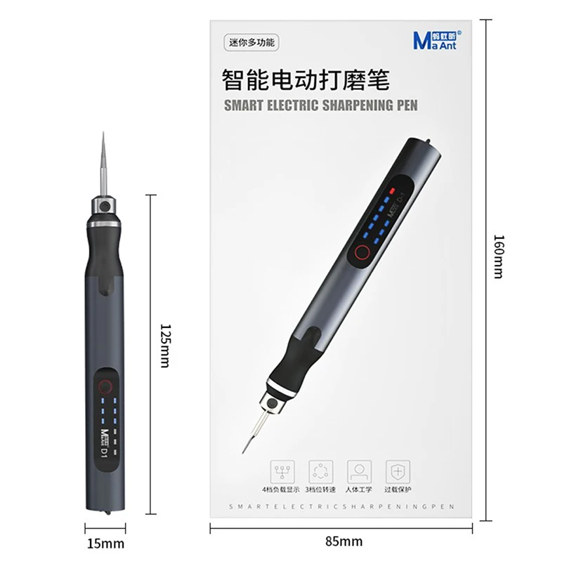 MaAnt Smart Schleifen Stift USB Lade High Speed Drei Getriebe Einstellbare Schleifen Polieren Schneiden Stanzen Demontage Gravur