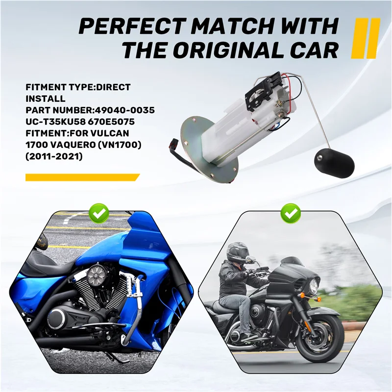A03E-49040-0035 Zespół modułu pompy paliwa do Kawasaki Vulcan 1700 Vaquero VN1700 2011-2021 UC-T35KU58 670E5075