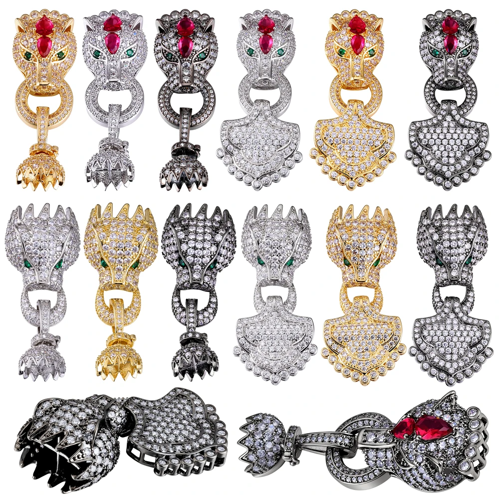 Juya Handmade Decorative Panther Dragon Leopard Connector Fastener Clasps For DIY Luxury Baroque Pearls Tassels Jewelry Making