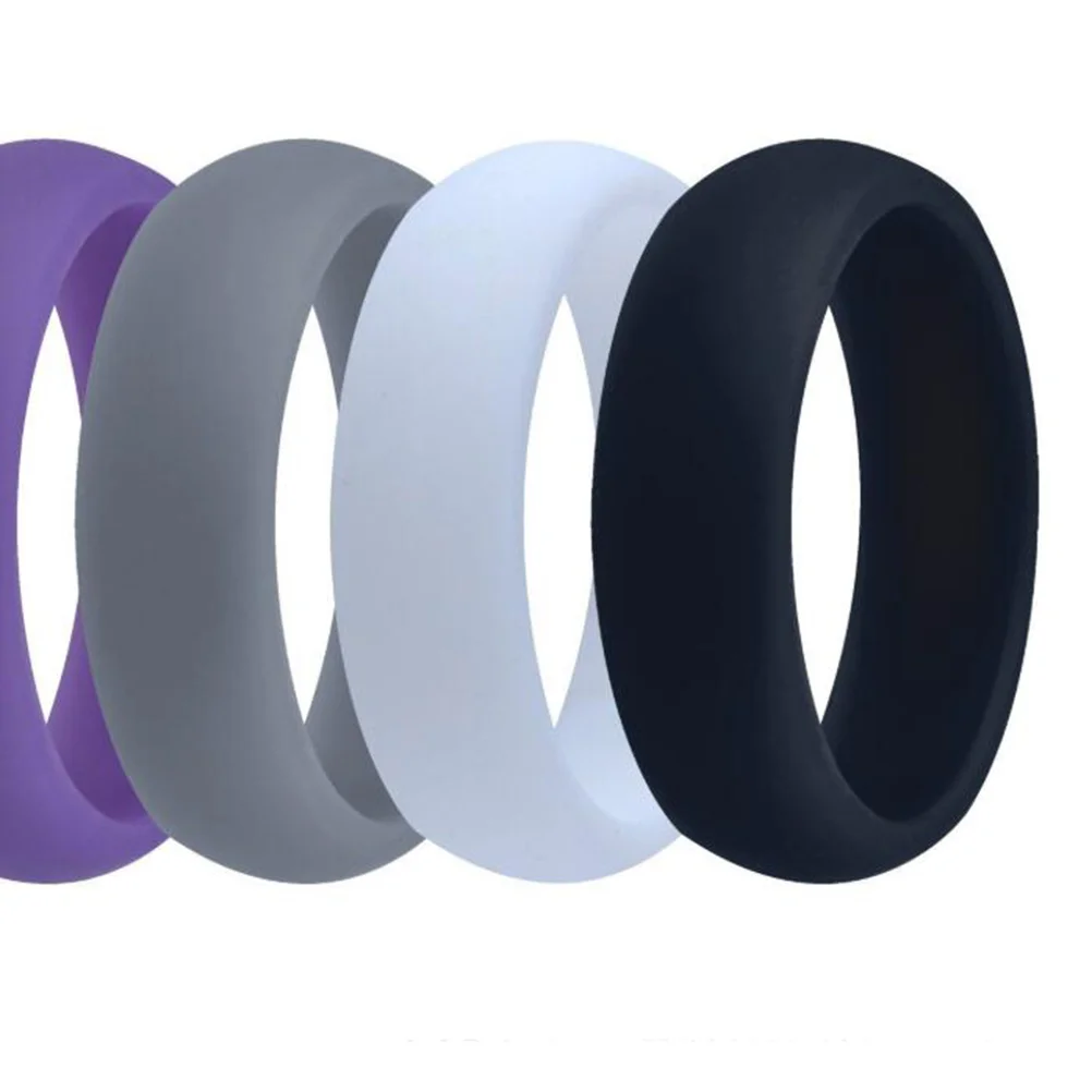 3 Stück Unisex-Silikonringe, Sportringe für Bänder, Ring-Set, flexible Ringe, wasserdichte Ringe, Modeschmuck, trendige, zierliche Ringe