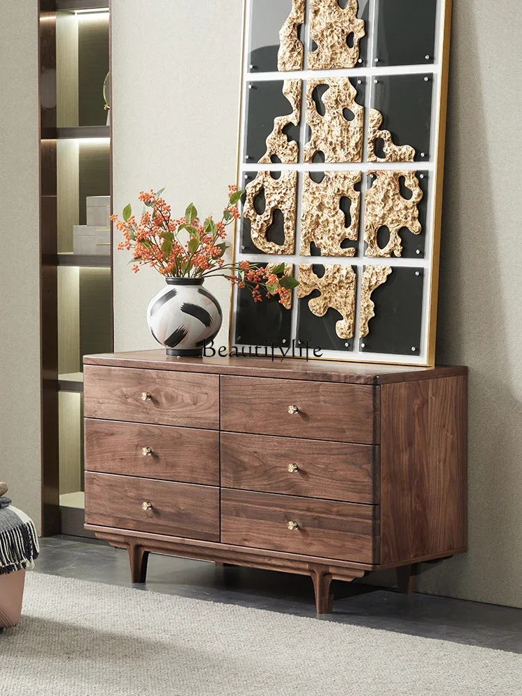 

FG44All solid wood six-chest cabinet, simple modern light luxury storage storage cabinet