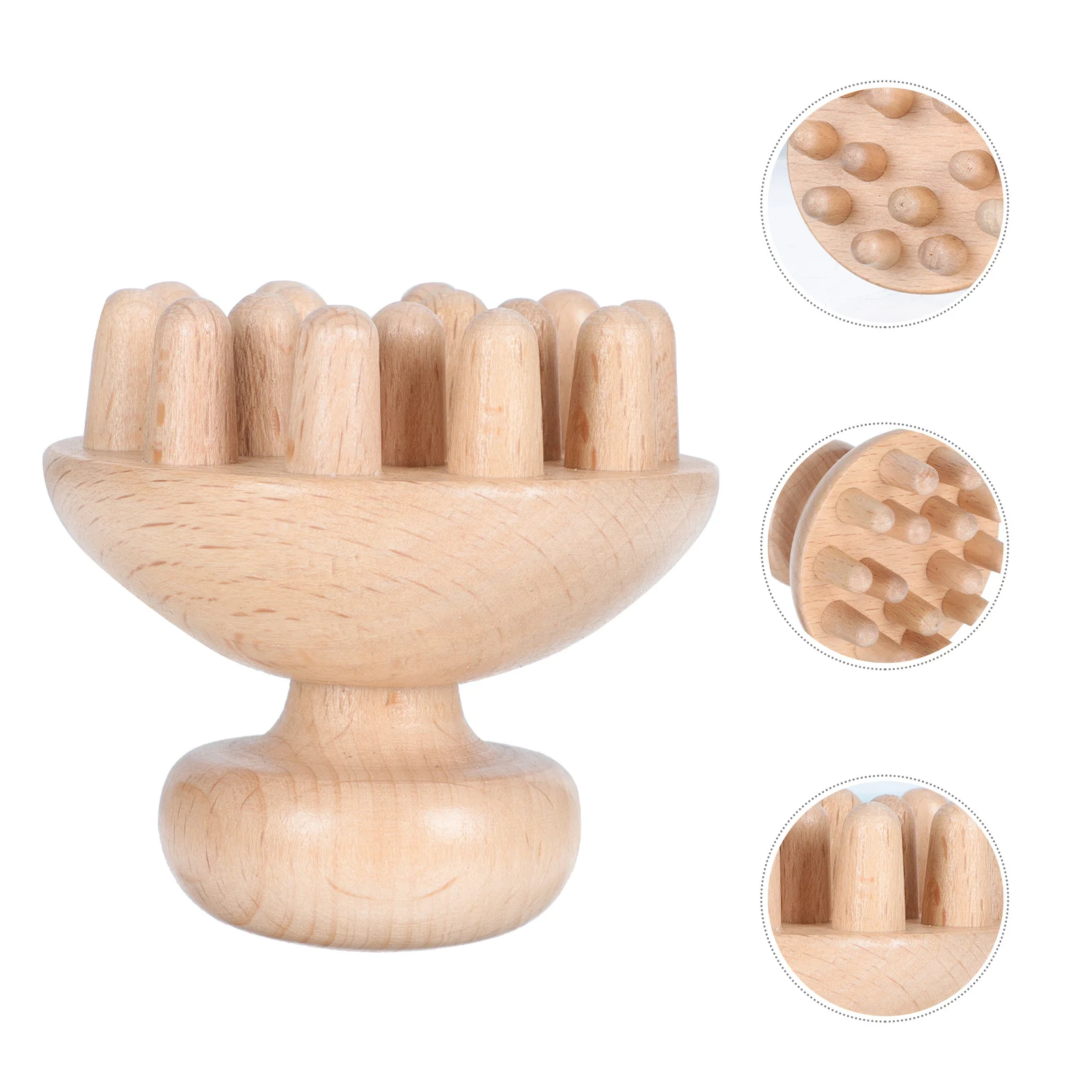 

1Pcs Massage Wood Comb Fine Design Smooth Teeth Portable for Home Travel Use Handheld Scalp Massager Acupuncture Tool