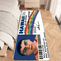 Mclovin id card superbad geek Floor Mat Graphic Printed Flannel Doormats for Bathroom Kitchen Entrance Carpet Home Decor